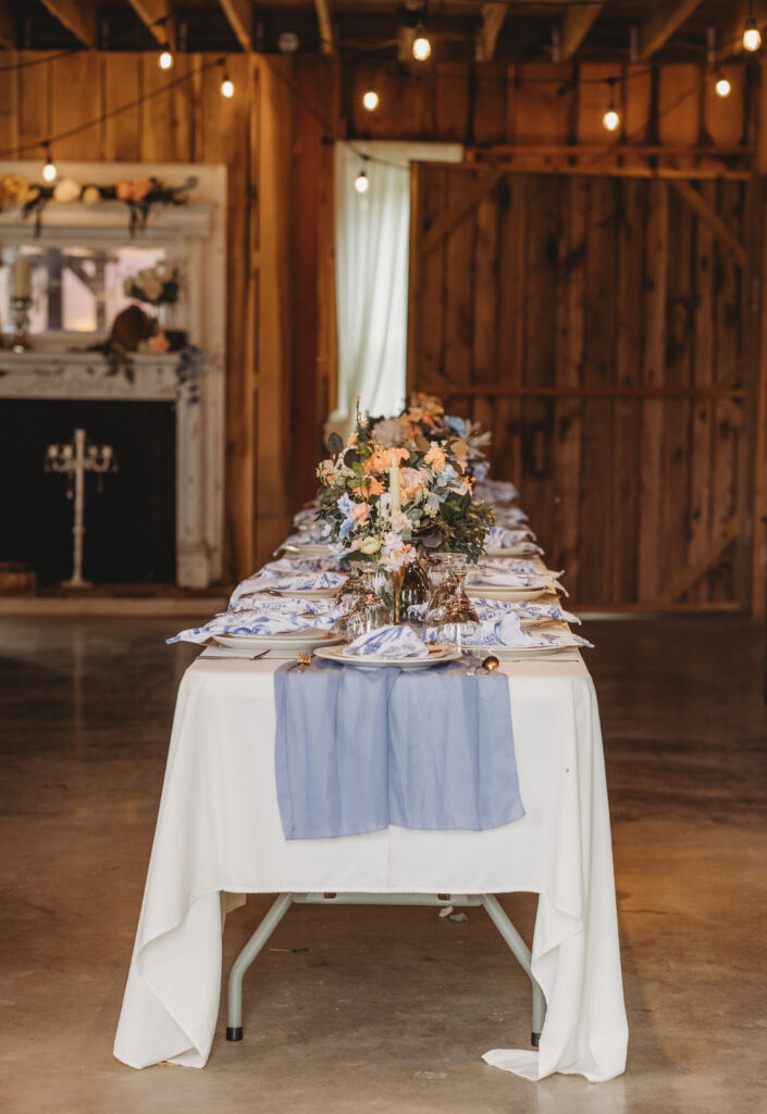  A table set up at a reception