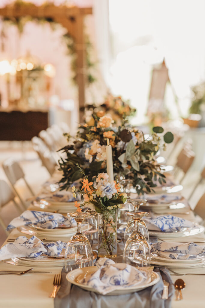 Candles on a table with 