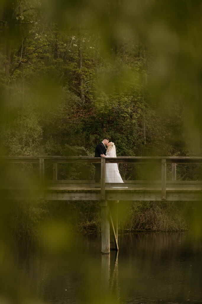 A couple interacting at the West Virgina Wedding Venue, Stonewall Resort.